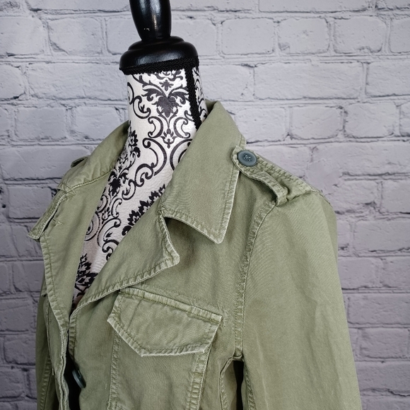 Madewell womens utility size medium long sleeve button front jacket pockets b3 - Picture 7 of 10